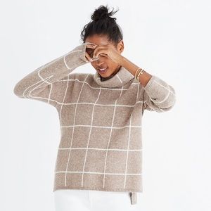 Madewell | Windowpane Turtleneck Sweater